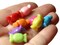 40 15.5mm Mixed Color Hard Candy Beads Rainbow Colored Plastic Beads